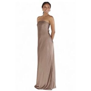 Show Me Your Mumu Taylor Maxi Dress Womens Small Dune Luxe Satin Lined Strapless